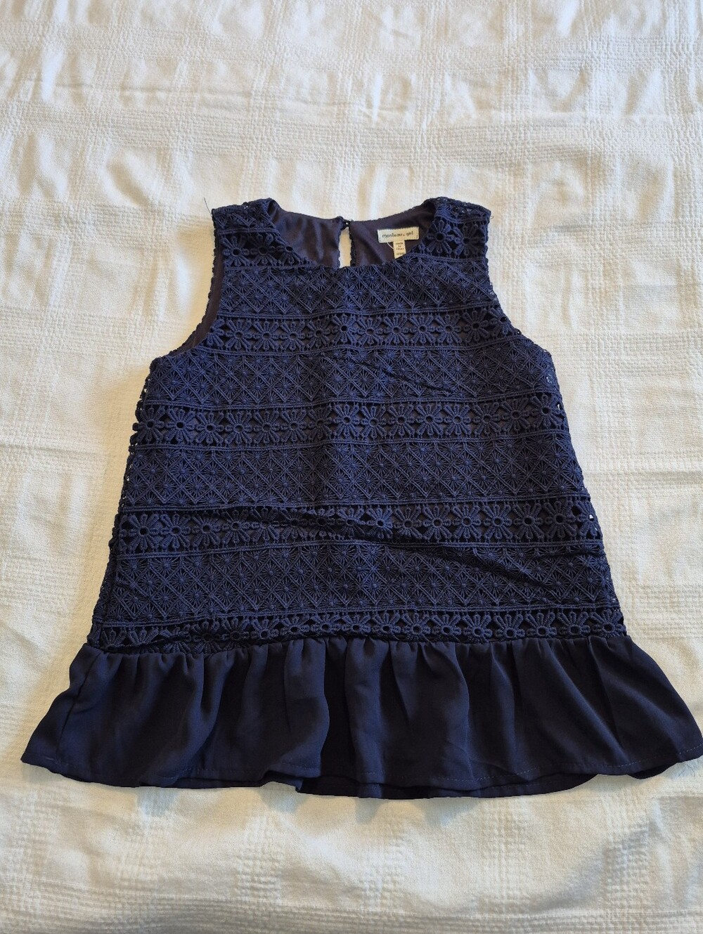 Monteau Girl tank top no size tag M/L no stretch EUC